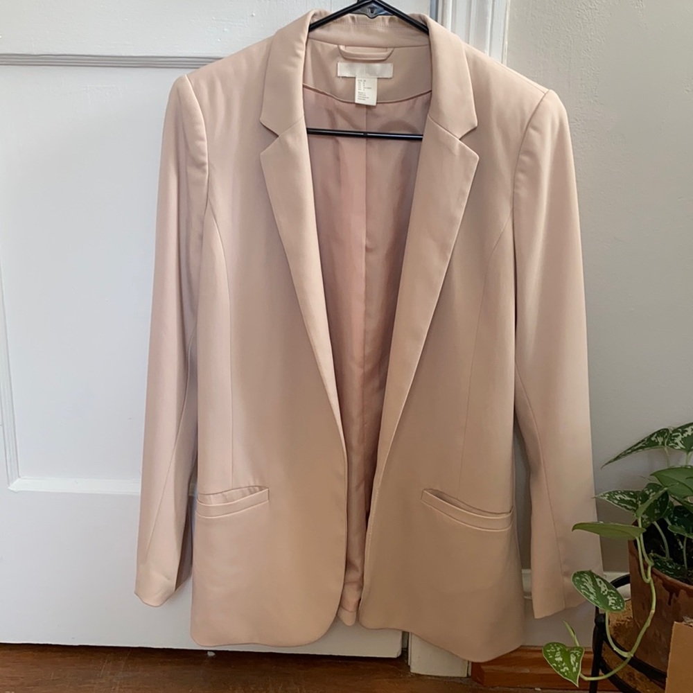 H&M pale pink blazer